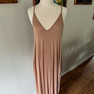 Mahina Spaghetti Strap Maxi Dress with pockets - Size Large, NWT